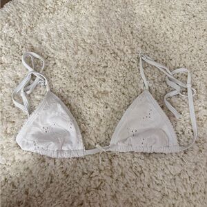 White Lace Bikini Top